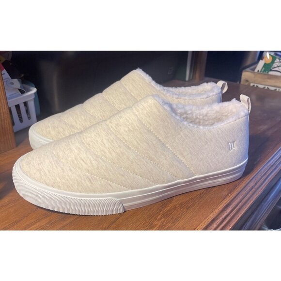 Hurley Women’s 10 Arlington Puff Slipper Clog Heathered Cream - Picture 1 of 9